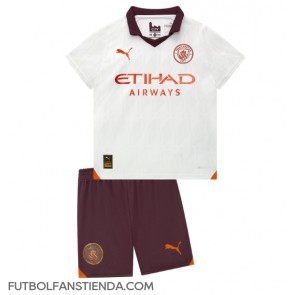 Manchester City Segunda Equipación Niños 2023-24 Manga Corta (+ Pantalones cortos)
